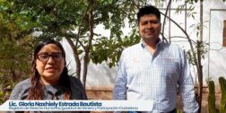 Foto: captura de video // Secretaria ejecutiva municipal del Sipinna, Gloria Naxhiely Estrada Bautista y el edil de Huajuapan