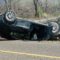 El vehículo volcó sobre la carretera federal 190.