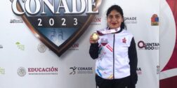Gabriela Skarlet Hernández se colgó 3 medallas de oro en los 100, 200 y 400 metros planos.