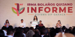 Foto: Adrián Gaytán // Irma Bolaños, presidenta honoraria del DIF da a conocer las actividades realizadas por el DIF en el año.