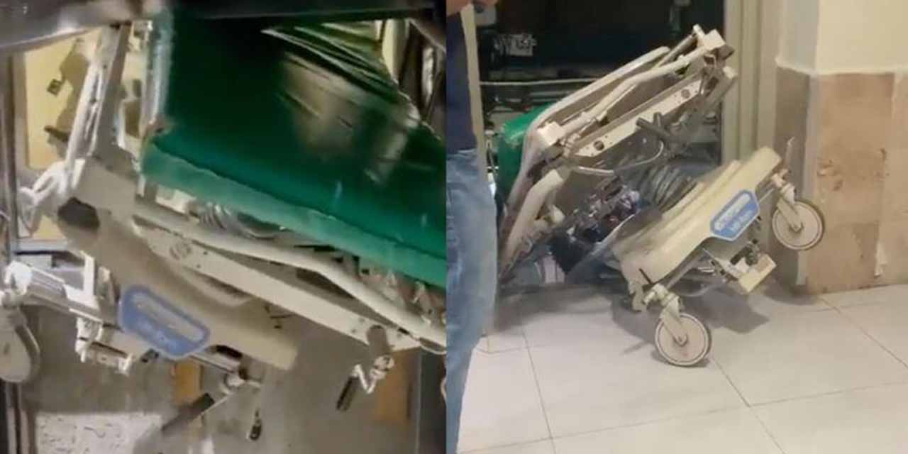 VIDEO: Camillero del IMSS se salva de quedar prensado por elevador en hospital de Monterrey | El Imparcial de Oaxaca