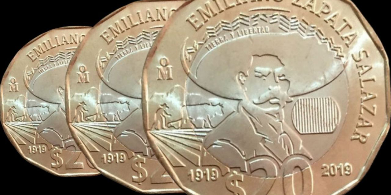 La moneda de 20 pesos de Emiliano Zapata alcanza un valor de 5 millones en 2023 | El Imparcial de Oaxaca