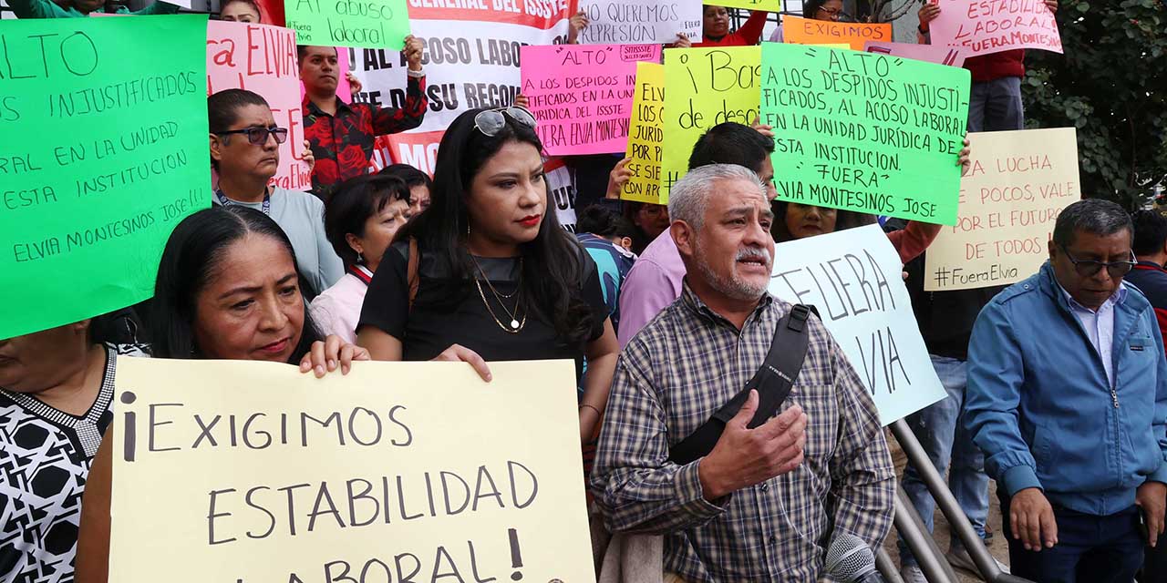 Foto: Luis Alberto Cruz // Sindicalizados del ISSSTE denuncian hostigamiento laboral y despidos injustificados.