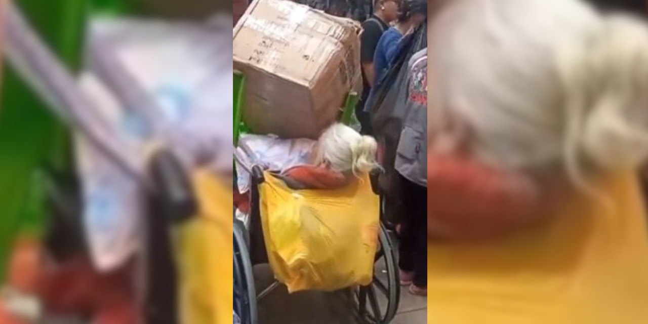 VIDEO: Abuelita en silla de ruedas utilizada como cargadora | El Imparcial de Oaxaca