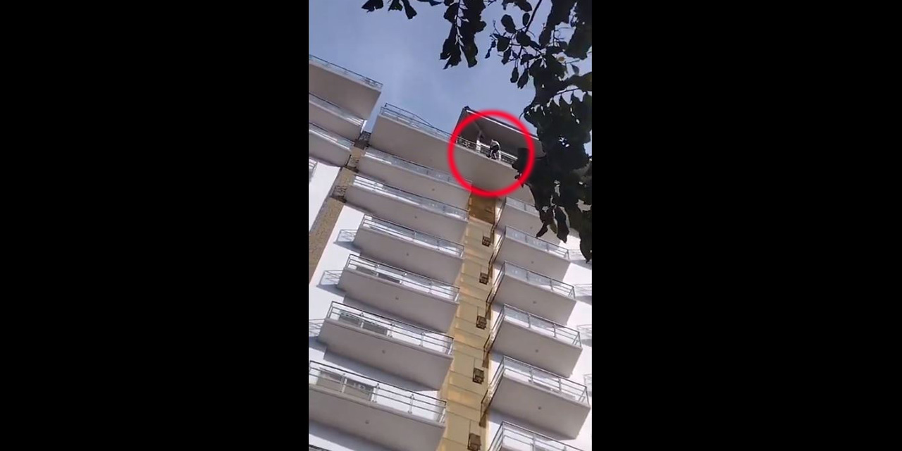 VIDEO: Hombre se lanza al vacío desde un piso 20 en Medellín