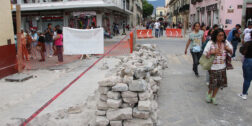 Foto: Adrián Gaytán // Inician las obras para el nuevo andador semipeatonal en Bustamante.
