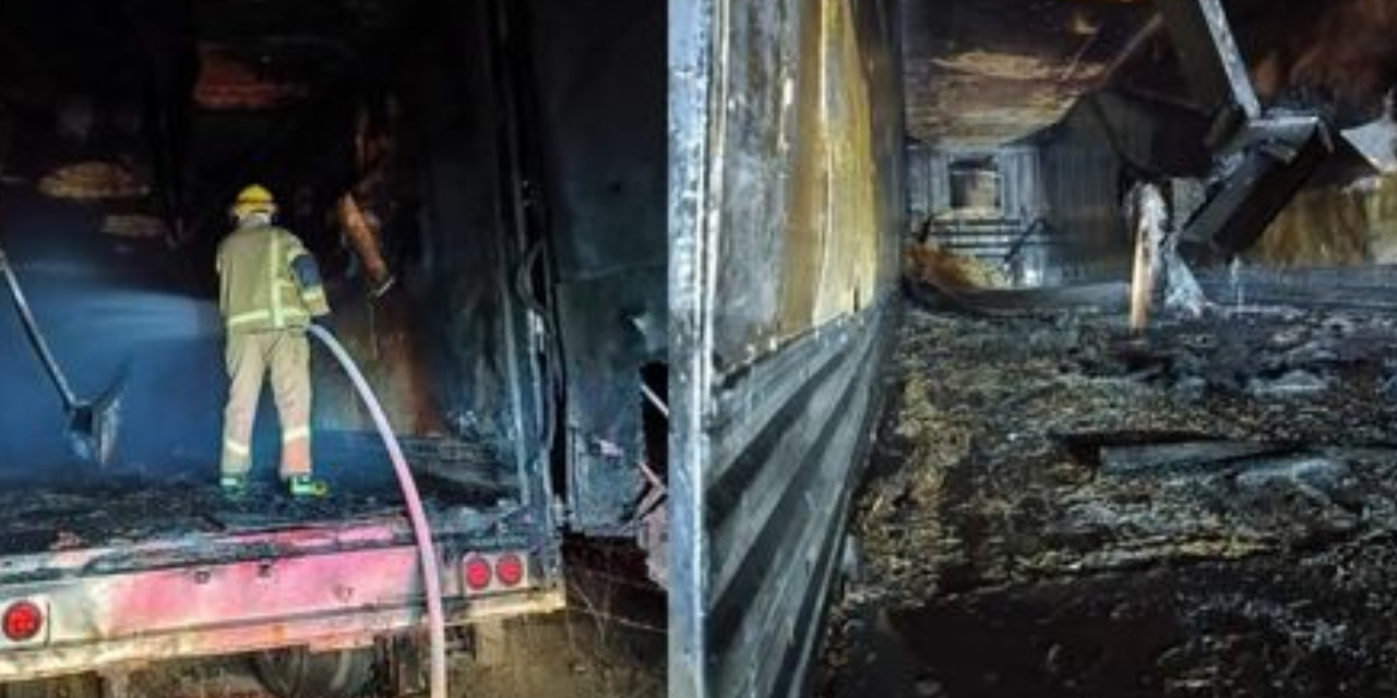 Fuego consume caja refrigerante de tráiler en Tehuantepec | El Imparcial de Oaxaca