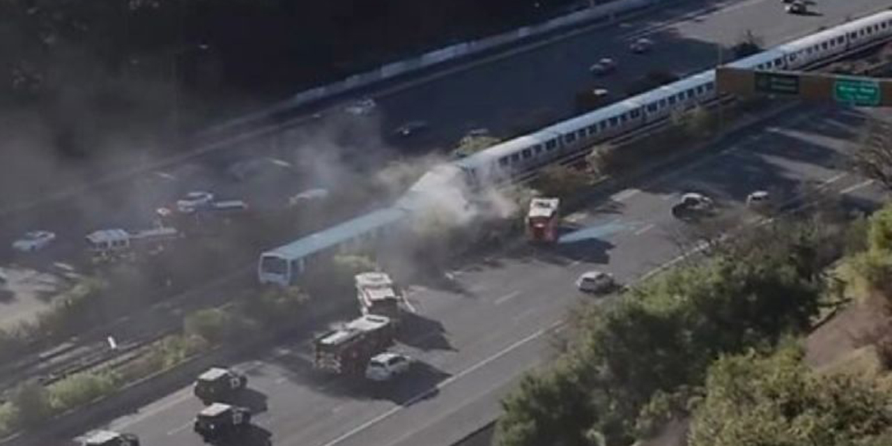 VIDEO: Se descarrila e incendia tren en San Francisco