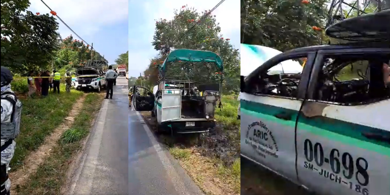 Atacan a balazos camioneta pasajera y le prenden fuego | El Imparcial de Oaxaca