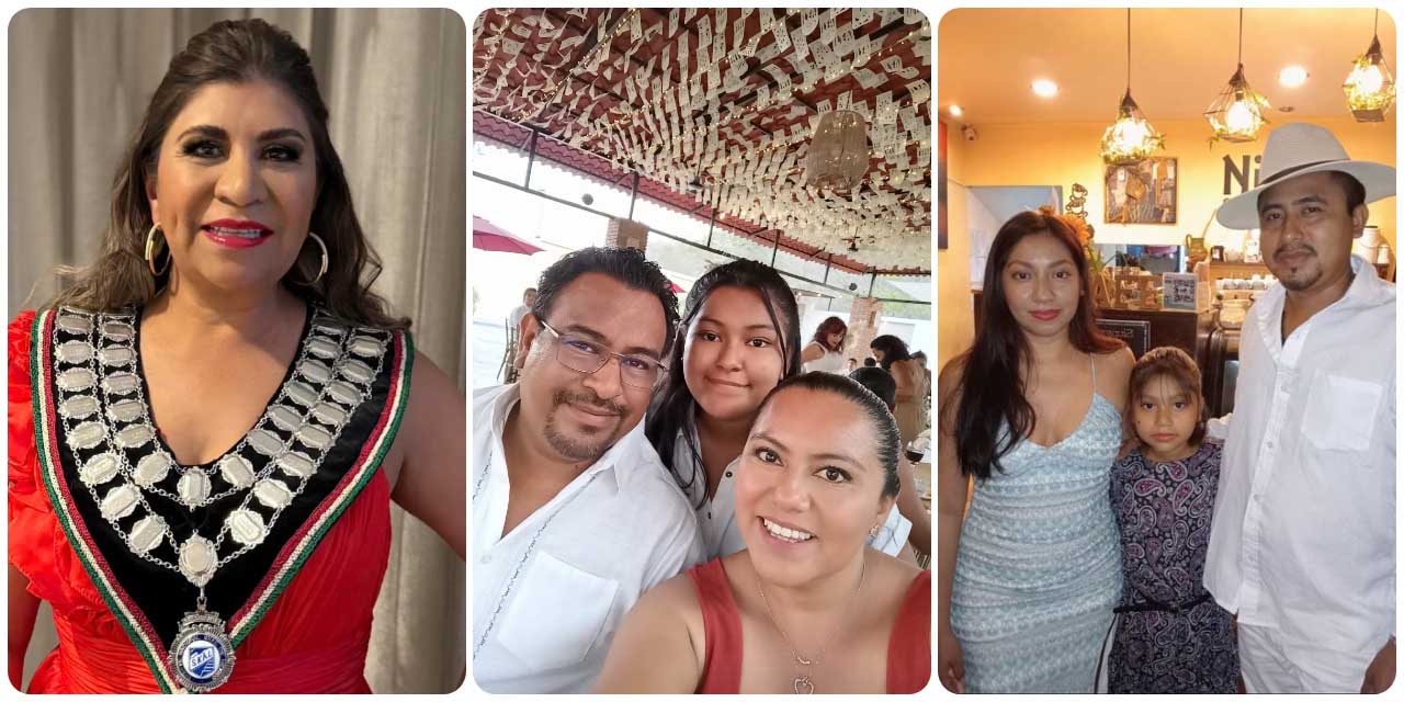 (izquierda) Angie Angón luciendo espléndida en este 2024 - (centro) Disfrutaron de una bella estancia en la capital oaxaqueña, Édgar Enríquez y su familia - (derecha) El artista plástico Sam Gutiérrez, en unión con su familia, disfrutaron de Huatulco.
