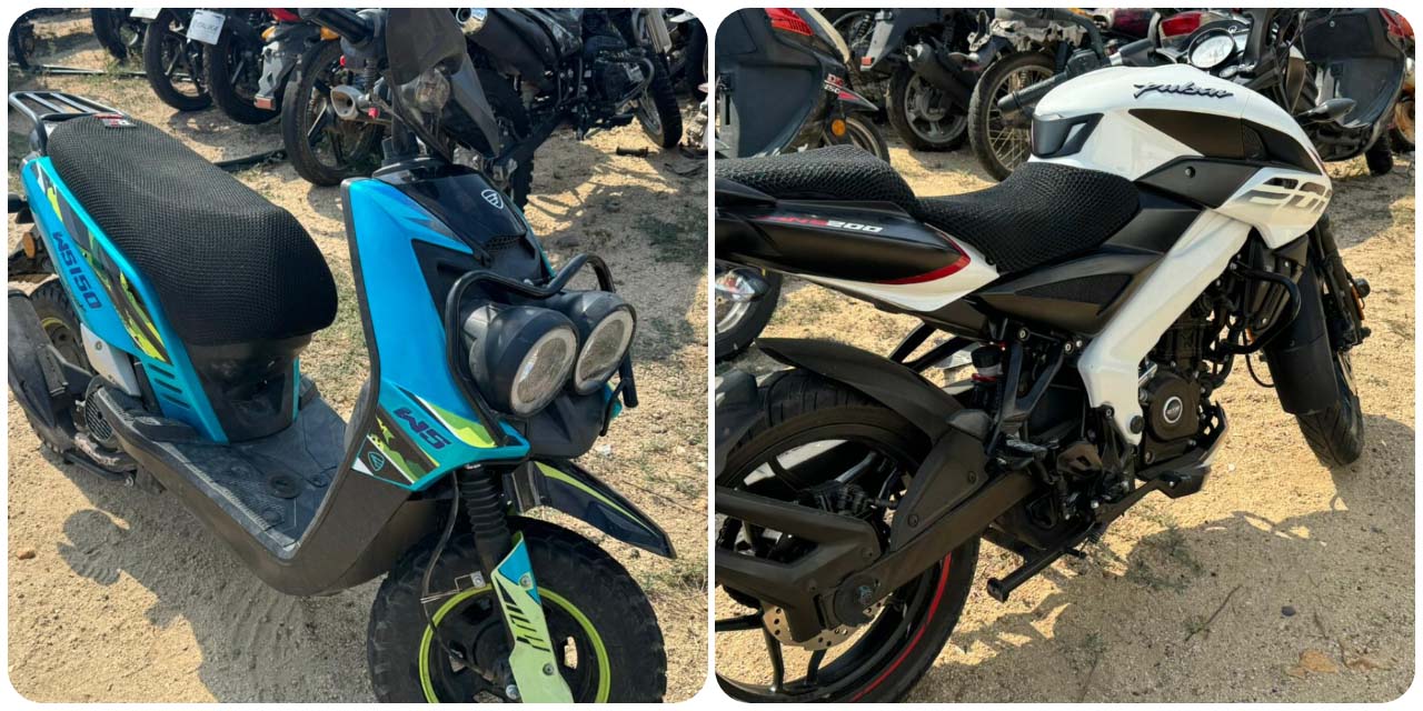 Estas motos fueron robadas la mañana de este domingo.