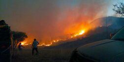 Foto: redes sociales // En la lucha para sofocar los incendios ha sido fundamental la participación de los comuneros.