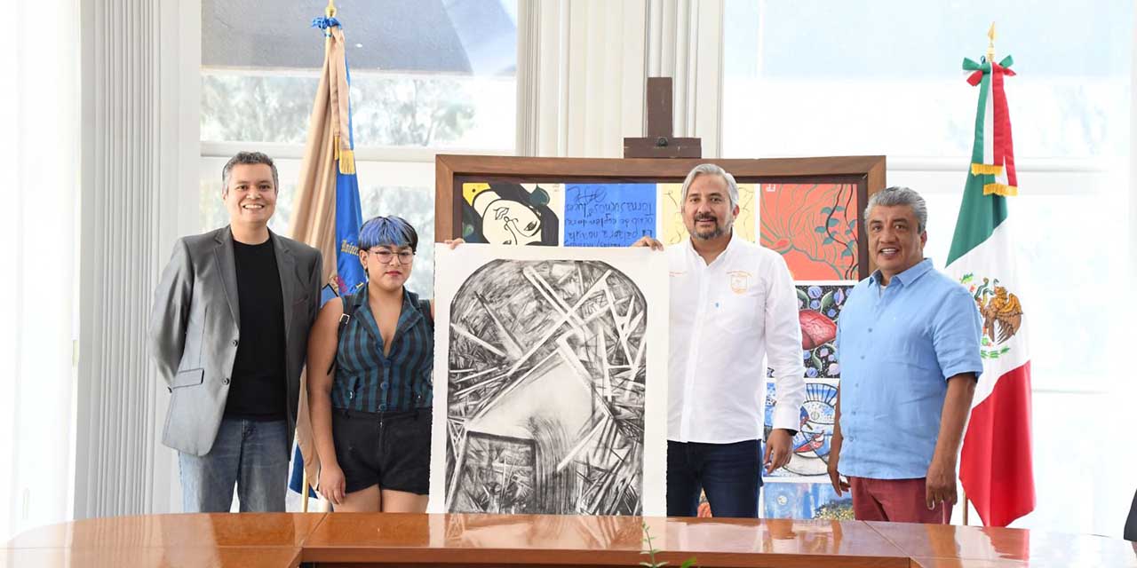 La artista Ezia León dona una obra a nuestra Máxima Casa de Estudios | El Imparcial de Oaxaca