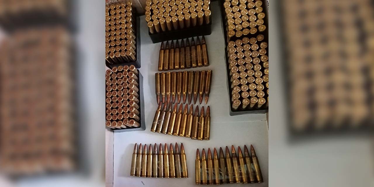 Portaba 699 cartuchos útiles de diferentes calibres de armas.
