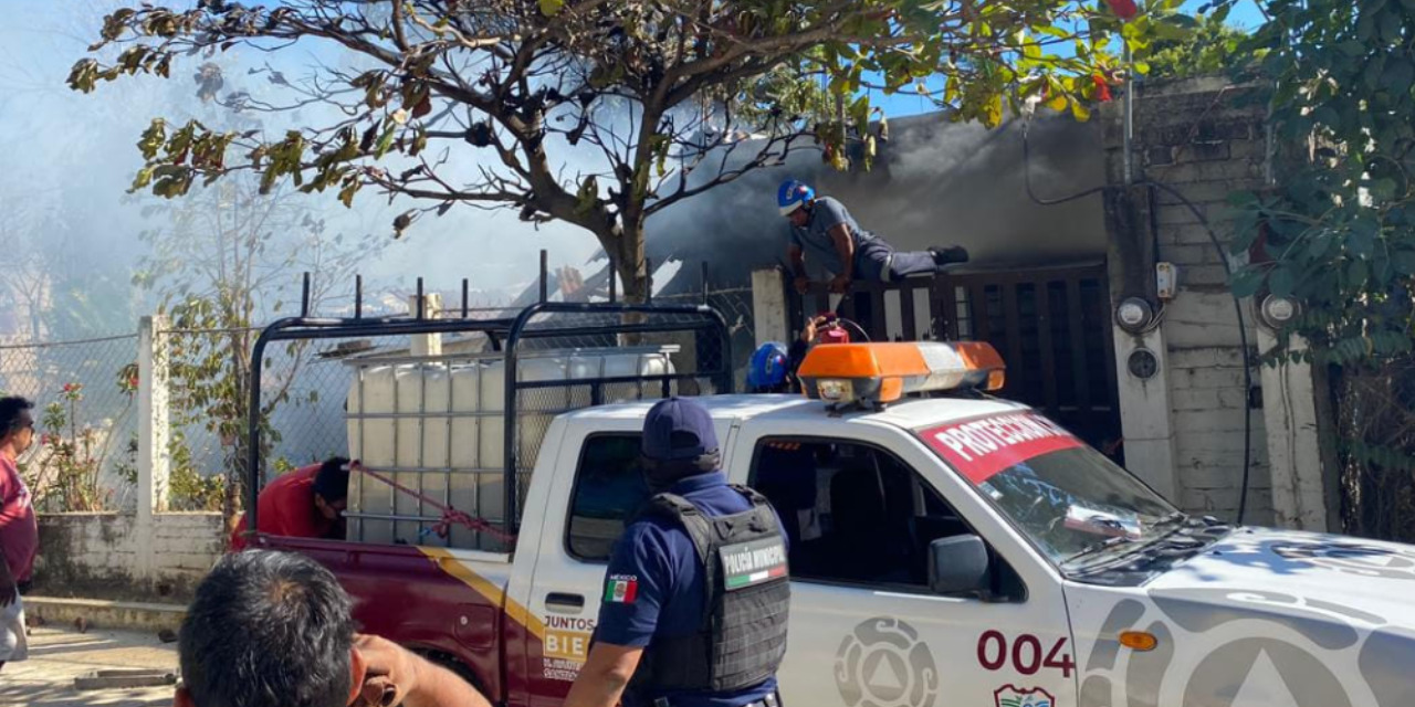 ¡Incendio en Pinotepa! Vecinos y autoridades actúan rápidamente | El Imparcial de Oaxaca