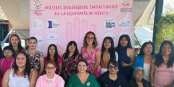 Foto: cortesía // Integrantes de la Sociedad Mexicana de Ingenieros respaldan a Carmelita Ricárdez.