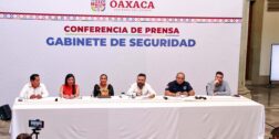 Foto: Adrián Gaytán // Jesús Romero López, titular de la Secretaría de Gobierno, durante la conferencia de prensa del Gabinete de Seguridad, afirmó que promoverán el diálogo para la solución de los conflictos agrarios.