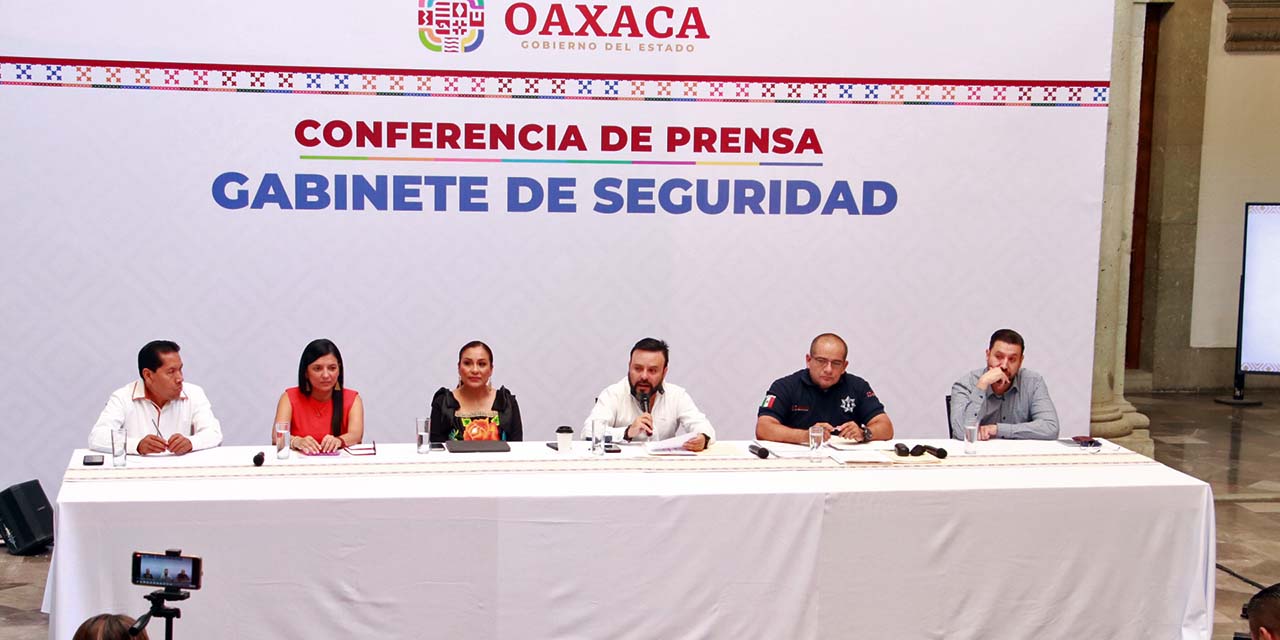 Foto: Adrián Gaytán // Jesús Romero López, titular de la Secretaría de Gobierno, durante la conferencia de prensa del Gabinete de Seguridad, afirmó que promoverán el diálogo para la solución de los conflictos agrarios.
