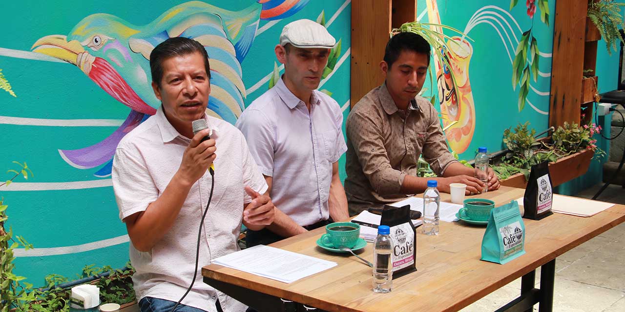 Foto: Adrián Gaytán // Productores anuncian la "Convención del Café Oaxaqueño".