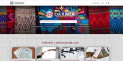Portal del gobierno de Oaxaca que ayer ya funcionaba con normalidad.