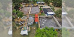 Foto: cortesía // Vista panorámica de la Planta de Tratamiento de Aguas Residuales (PTAR), de Ocotlán de Morelos.