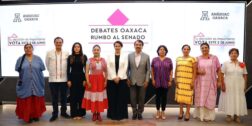 Foto: cortesía // Candidatas y candidato a la primera fórmula del Senado por Oaxaca, participaron en el segundo debate organizado por la Universidad Anáhuac y el INE.