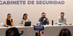 Foto: Luis Alberto Cruz // Conferencia de prensa del Gabinete de Seguridad encabezada por el secretario de Gobierno, Jesús Romero López.