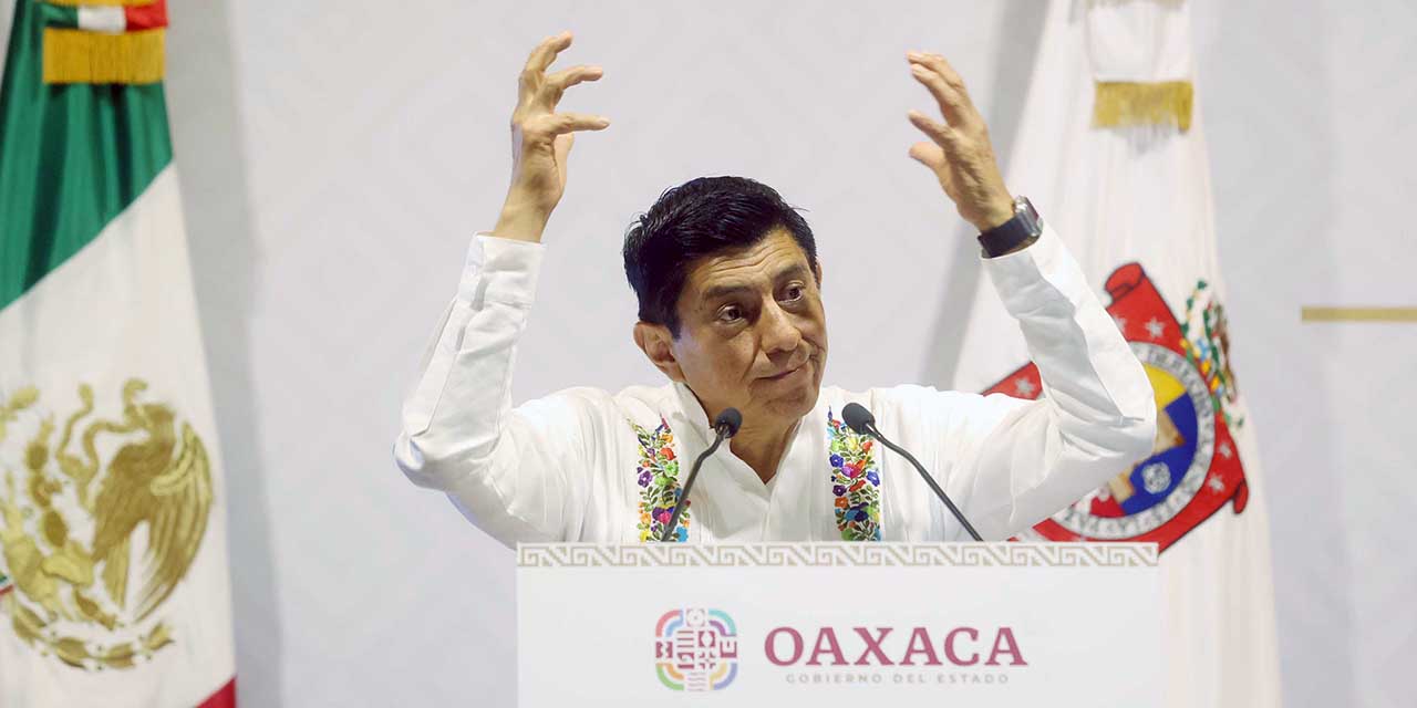 Foto: Luis Alberto Cruz // El gobernador Salomón Jara llama al magisterio al diálogo.