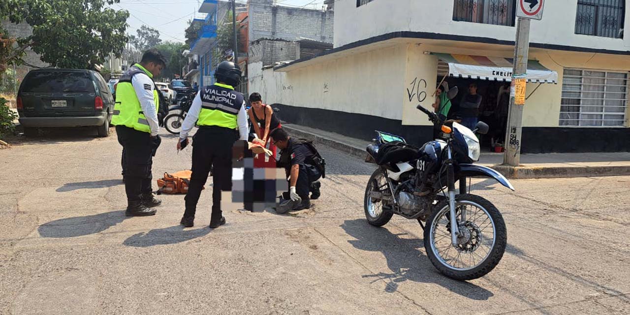 El hecho se suscitó en la calle Pedro Moreno, de la colonia Tepeyac, en Huajuapan.