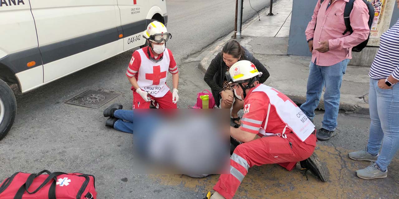 El lesionado, Abelardo C. de 25 años, fue atendido por personal de la Cruz Roja.