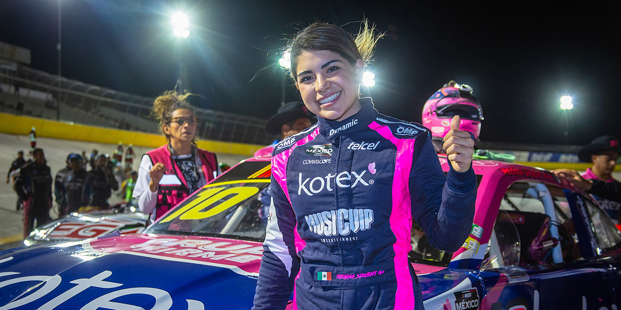 Regina Sirvent está lista para la carrera de este sábado en el Autódromo Monterrey.