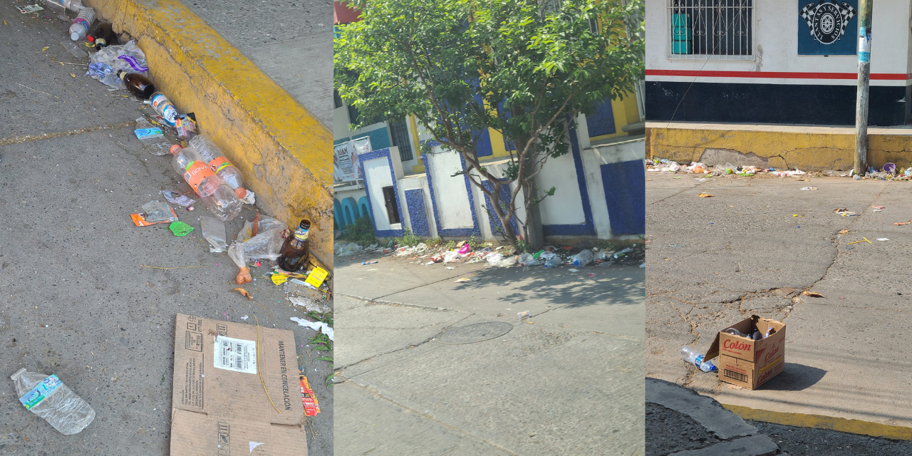 ¡Otra cara de las Velas de Mayo! Calles llenas de basura en Juchitán | El Imparcial de Oaxaca