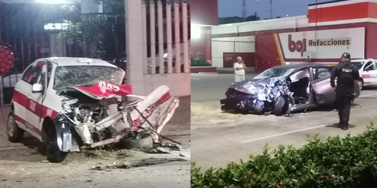 Brutal encontronazo deja un taxista muerto y dos heridos | El Imparcial de Oaxaca