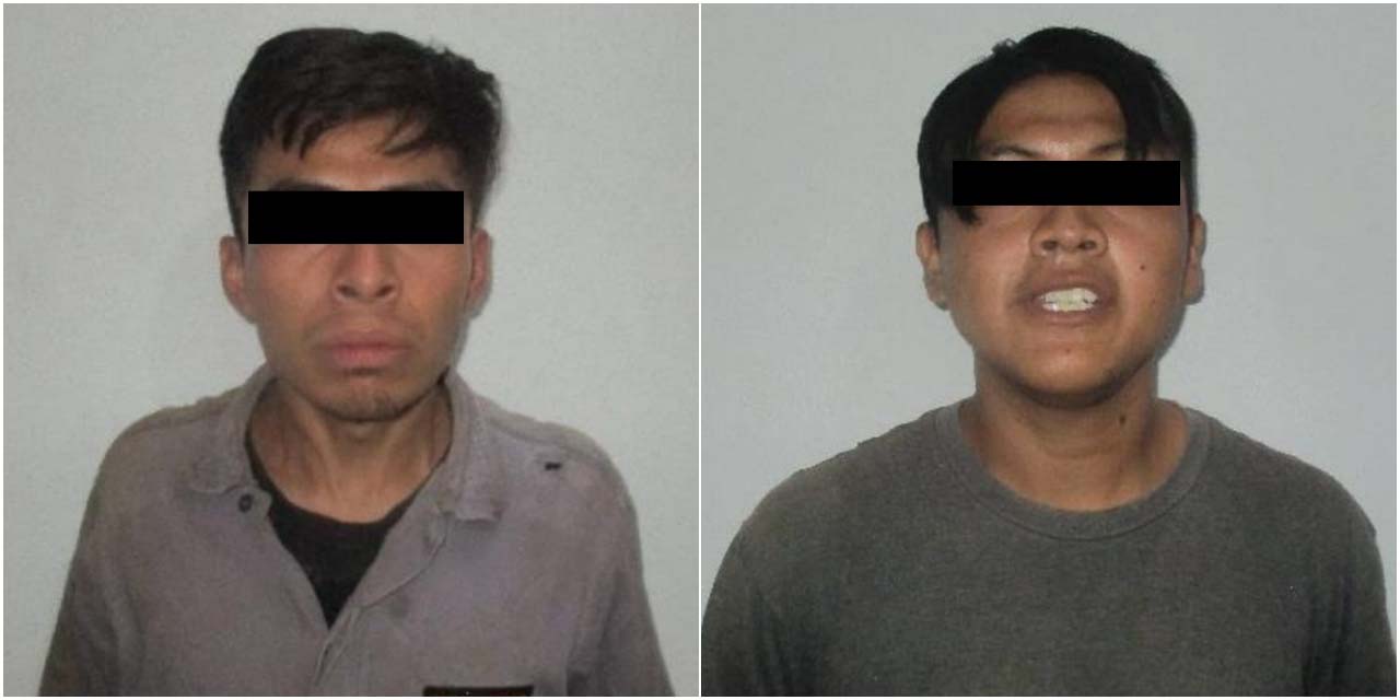 Detuvieron a dos personas, quienes indicaron llamarse Germán G. P., de 24 años de edad, y Bladimir R. R., de 23 años de edad.