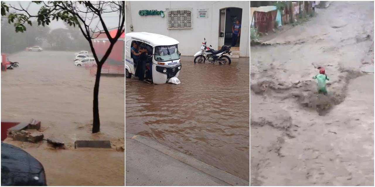 Las lluvias inundaron varias calles y avenidas.