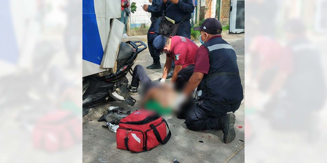 El joven lesionado se dirigía a su domicilio en Cuilápam de Guerrero.