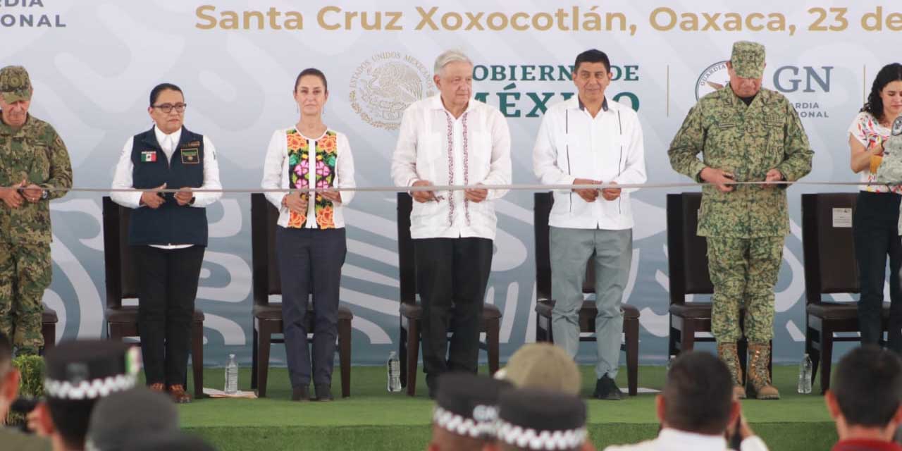 AMLO y Sheinbaum inauguran instalaciones de la Guardia Nacional en Xoxo | El Imparcial de Oaxaca