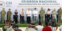 Foto: Adrián Gaytán // La virtual presidenta electa de México, Claudia Sheinbaum Pardo, y el presidente Andrés Manuel López Obrador, inauguran el nuevo cuartel de la Guardia Nacional en Santa Cruz Xoxocotlán.