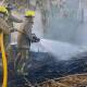 Incendio de pastizales moviliza a bomberos en Huajuapan