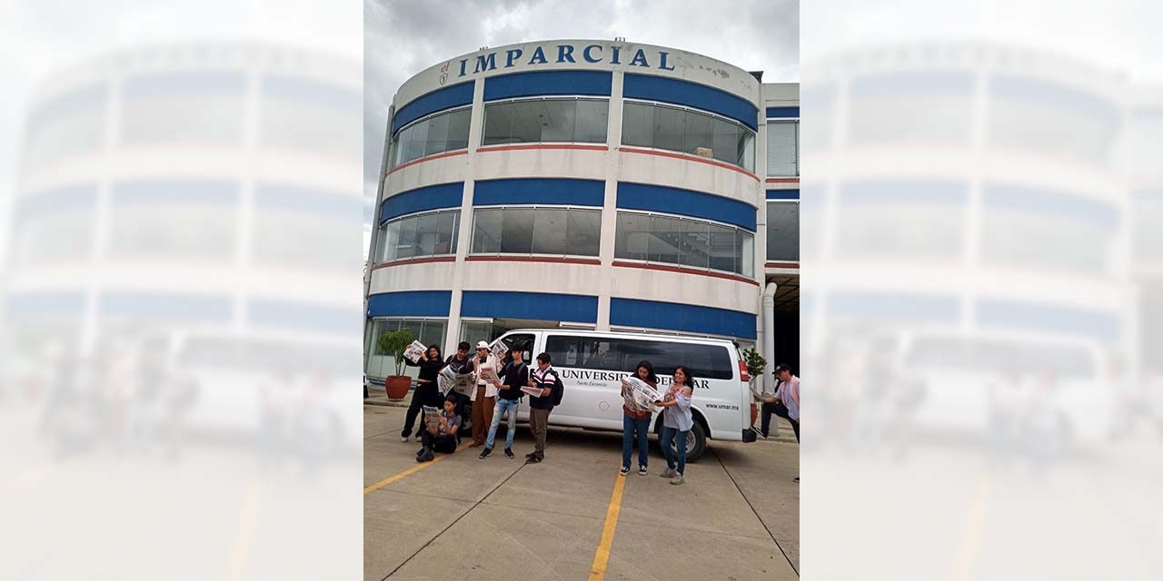 Un grupo de 9 estudiantes de la Universidad del Mar, campus Huatulco, visitaron a EL IMPARCIAL.