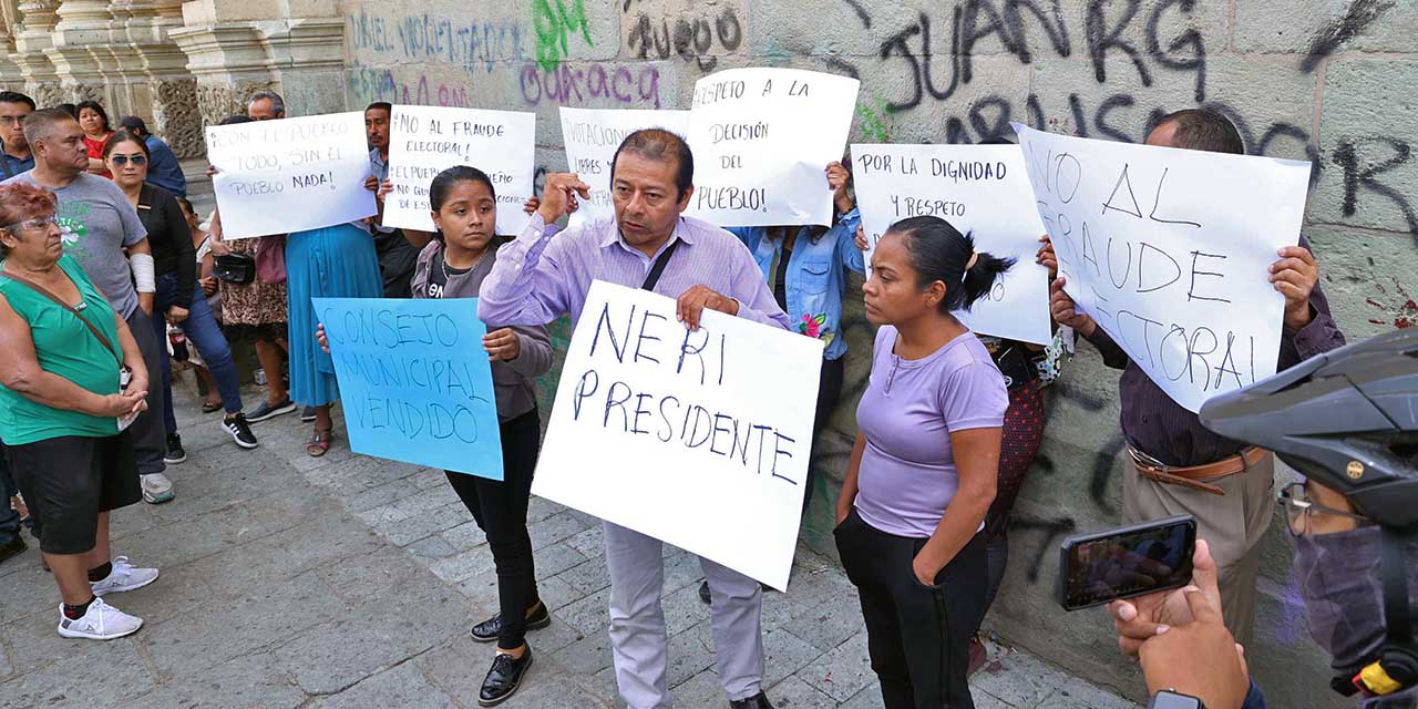 Foto: Luis Alberto Cruz // Vecinos de la capital llaman a Martínez Neri a impugnar la elección a la presidencia municipal.