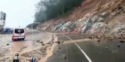 Foto: Captura de video Chevedo Blas // Transportistas lamentan que no exista suficiente personal de Capufe para dar mantenimiento en esa zona de la vía rápida.