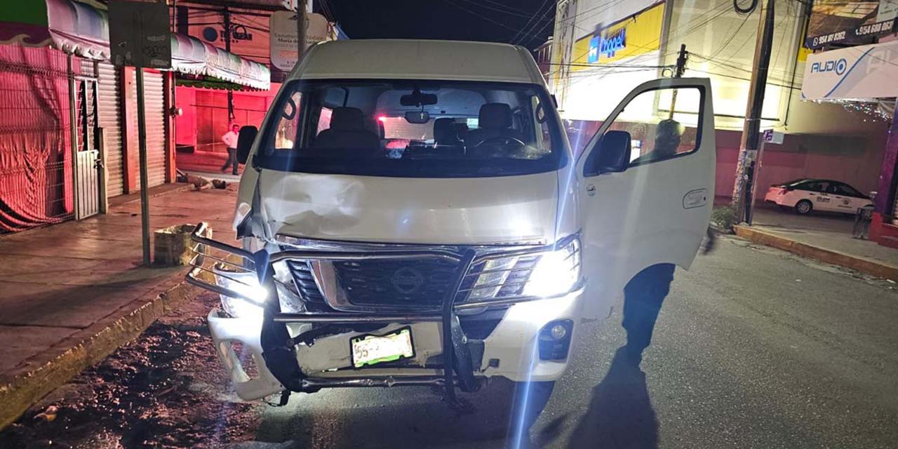 El accidente se registró en la Avenida Oaxaca y Segunda Norte.
