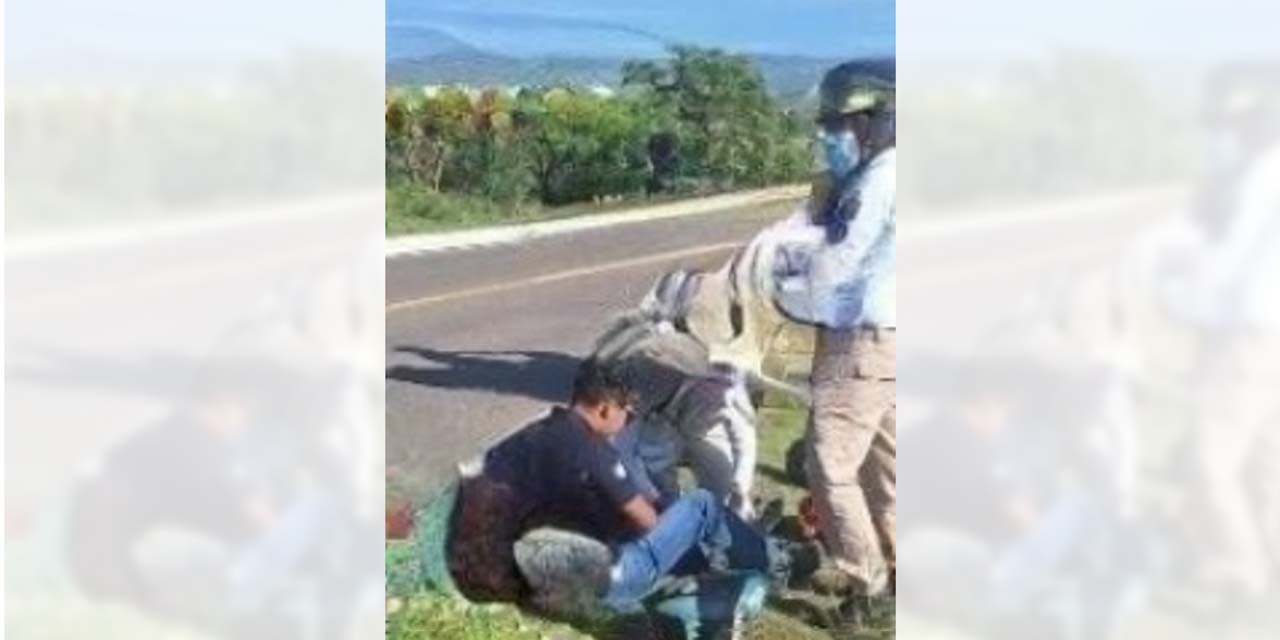 El afectado terminó con varias lesiones y una fractura de dedo.