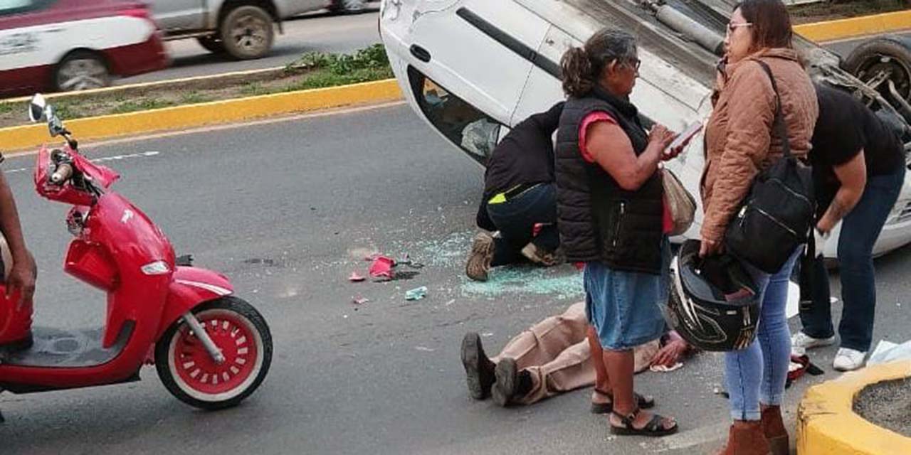 Una joven que viajaba en motoneta resultó lesionada.