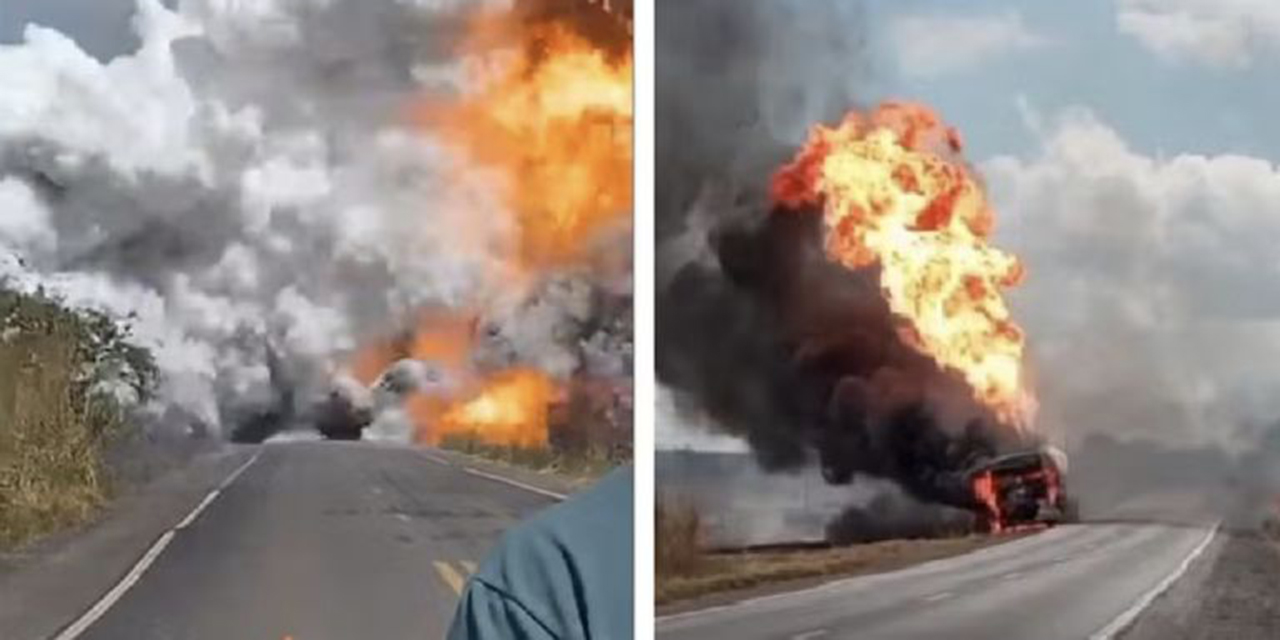 VIDEO: Explosión de pipa en Pará, Brasil, deja tres periodistas heridos