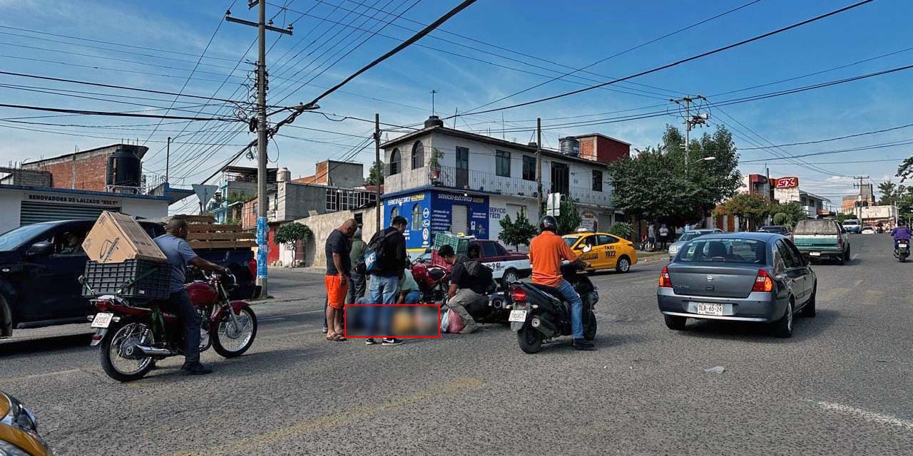 Una persona sufrió un derrape frente a la iglesia de Felicitas y Perpetuas.