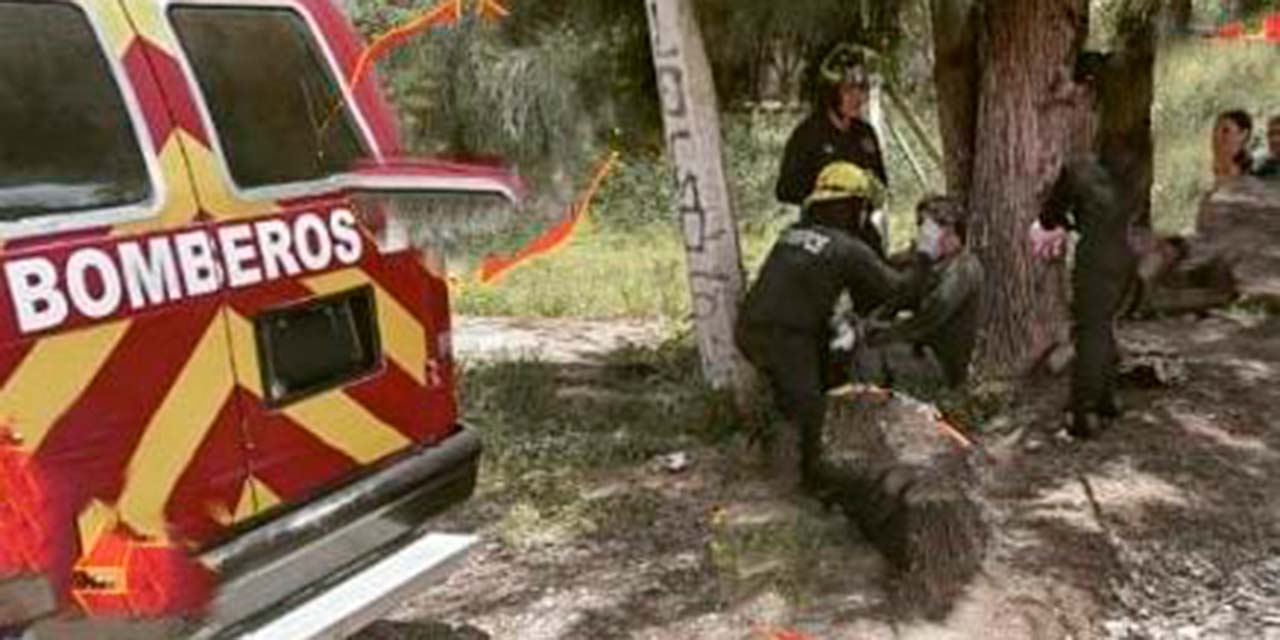 Se accidenta  en su bicicleta