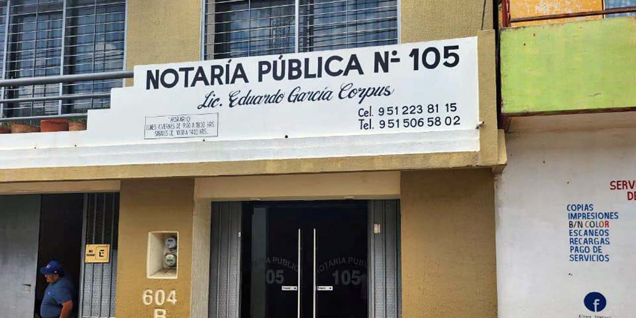Fotos: Archivo El Imparcial // La Consejería Jurídica y la Dirección General de Notarías revocaron el fiat al fedatario Eduardo García Corpus, titular de la Notaría 105 en Zimatlán de Álvarez.