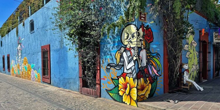 La calaca le da la vuelta a la esquina.